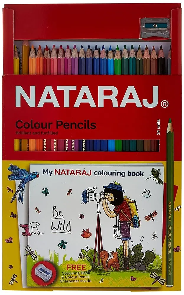 Nataraj Colour Pencils Full 24 Colours