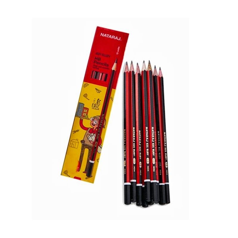 Nataraj 621 Pencils Hex-Red /Black