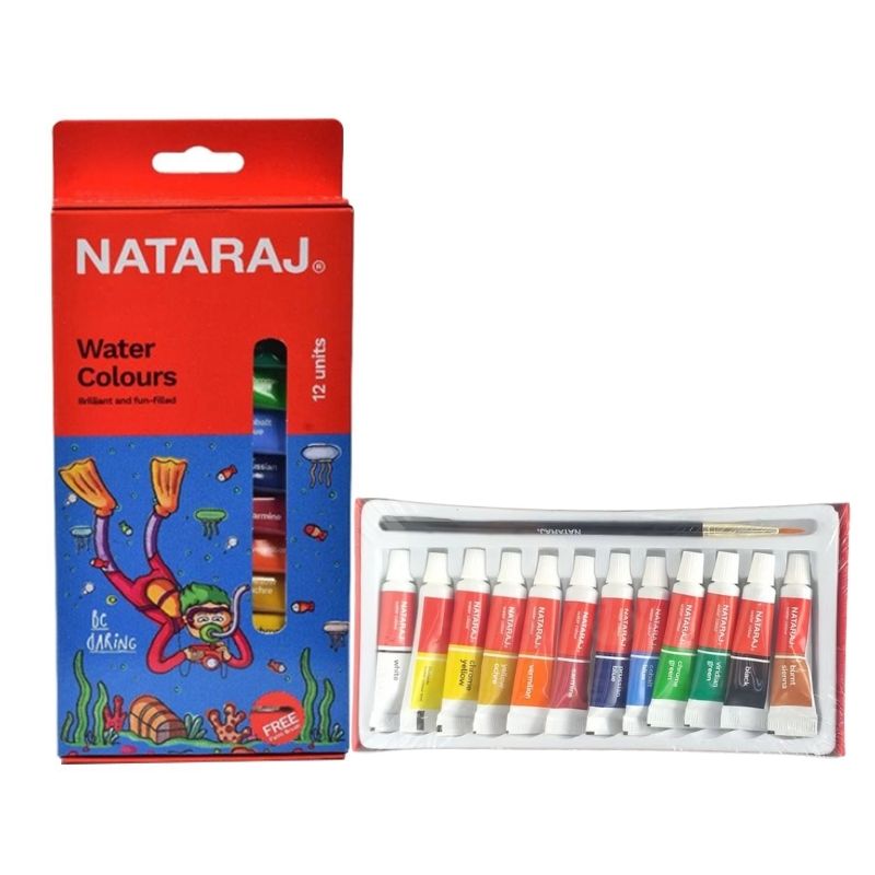 Nataraj Water Colour Tubes (12 colours)