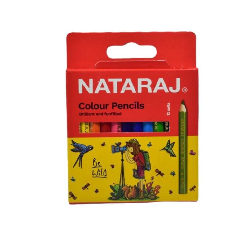 Nataraj Colour Pencil Half 12 Colours + Sharpeners